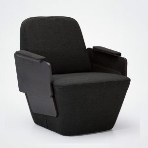 Volute armchair with armrests