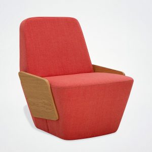 Volute armchair without armrests